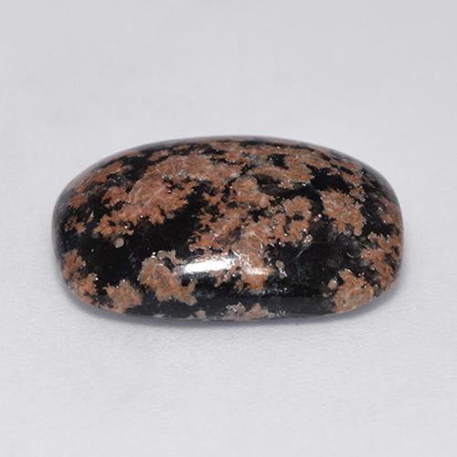 6.39カラットの天然マルチカラーオブシディアン（15.8×12.3 mm・クッションカット）