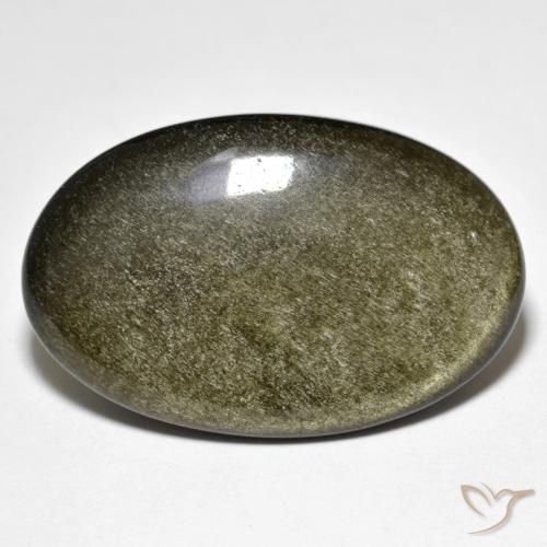 26.59ct 天然 黒褐色 黒曜石, 楕円形, オペーク