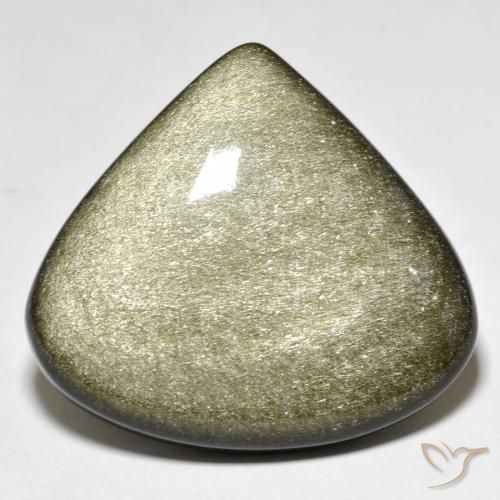 38.72ct 天然 黒褐色 黒曜石, 洋梨の形, オペーク