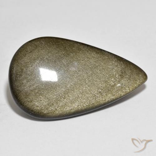 21.31ct 天然 マルチカラー 黒曜石, 洋梨の形, オペーク