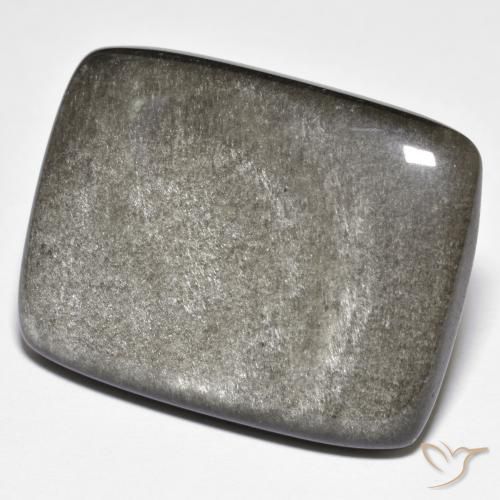 29.71ct 天然 灰色がかった黒 黒曜石, クッション, オペーク