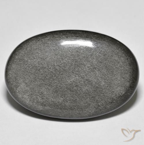 31.50ct 天然 薄いグレー 黒曜石, 楕円形, オペーク