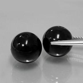 カラットの天然黒オニキス（10.34 mm・球体 / ボール）