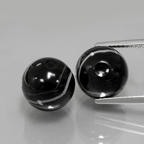 カラットの天然黒オニキス（10.20 mm・球体 / ボール）