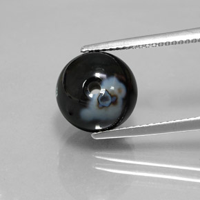 7.24カラットの天然黒オニキス（10.34 mm・球体 / ボール）