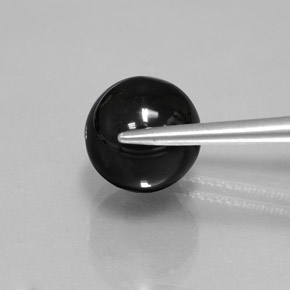 6.88カラットの天然ブラックオニキス、スフェア / ボール、オペーク