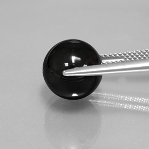 7.43カラットの天然ブラックオニキス、スフェア / ボール、オペーク