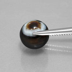 6.99カラットの天然黒オニキス、球体 / ボール、オペーク