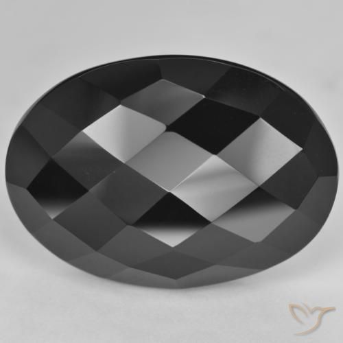 33.29ct 天然 ブラック オニキス, 楕円形, オペーク