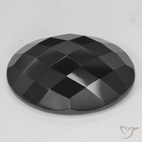 28.87ct 天然 ブラック オニキス, 楕円形, オペーク