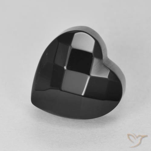 4.46ct 天然 ブラック オニキス, 心臓, オペーク