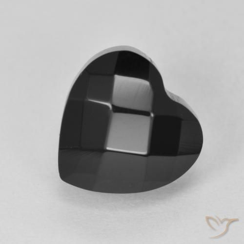 4.20ct 天然 ブラック オニキス, 心臓, オペーク
