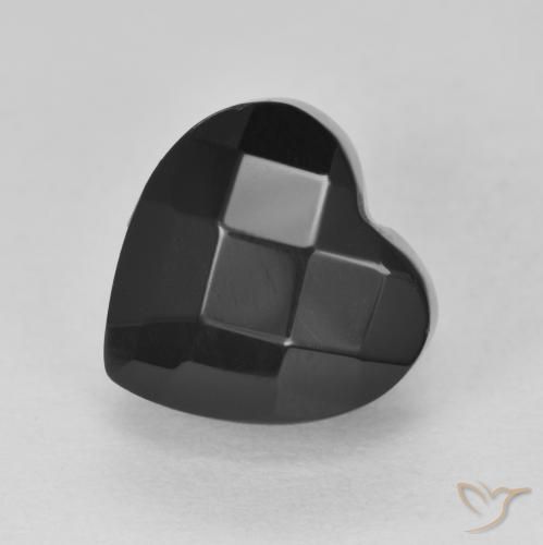4.31ct 天然 ブラック オニキス, 心臓, オペーク