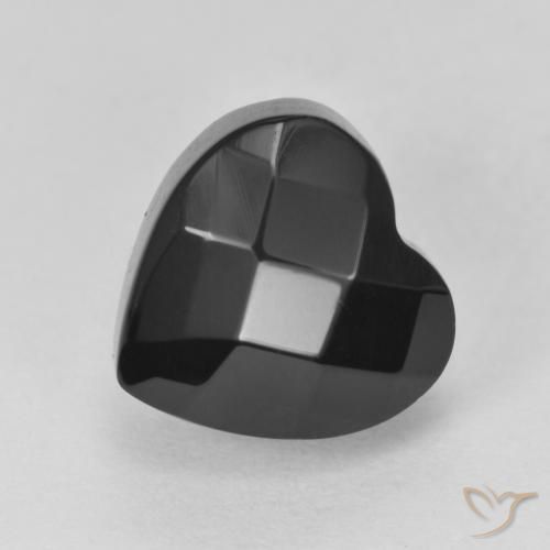 4.36ct 天然 ブラック オニキス, 心臓, オペーク
