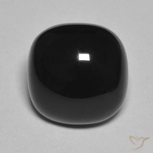 4.74ct 天然 ブラック オニキス, クッション, オペーク