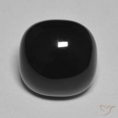 4.76ct 天然 ブラック オニキス, クッション, オペーク