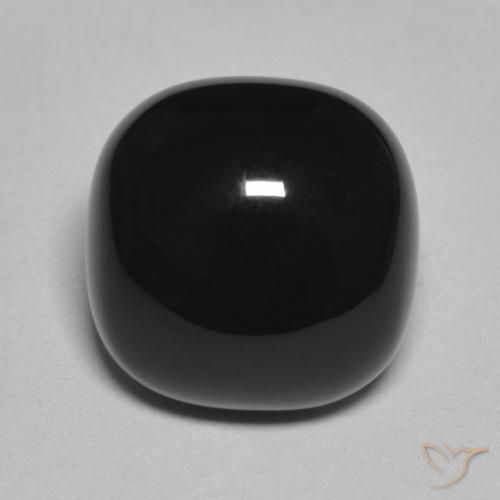 4.89ct 天然 ブラック オニキス, クッション, オペーク