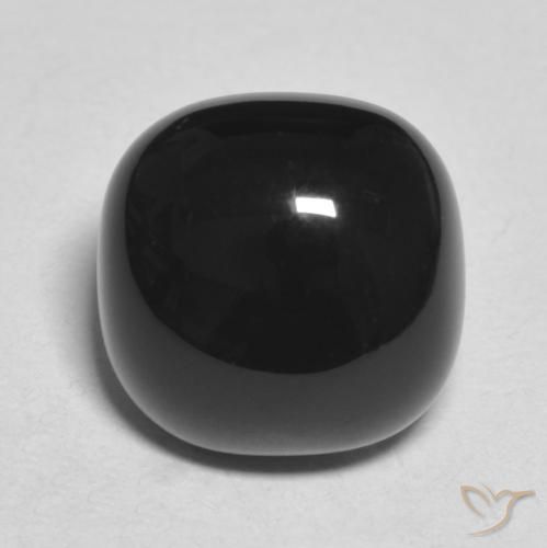 4.89ct 天然 ブラック オニキス, クッション, オペーク