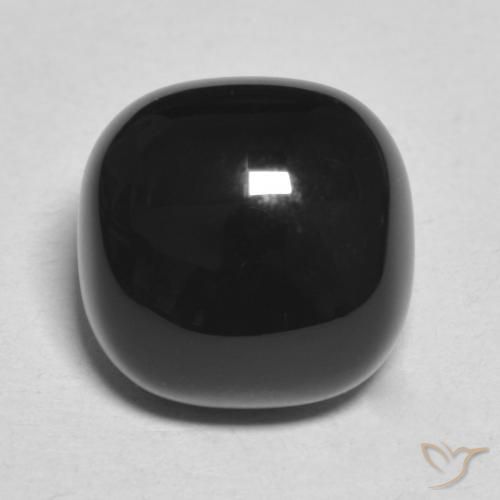 4.92ct 天然 ブラック オニキス, クッション, オペーク