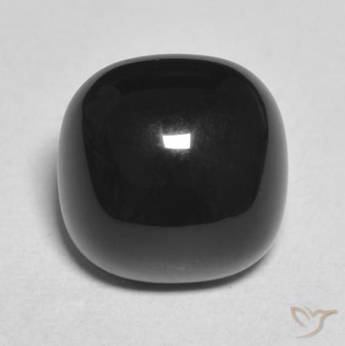 4.70ct 天然 ブラック オニキス, クッション, オペーク