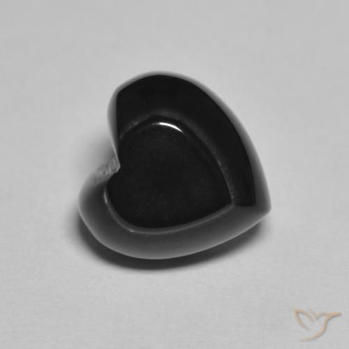 4.24ct 天然 ブラック オニキス, 心臓, オペーク