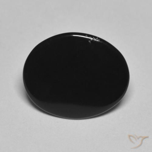 3.97ct 天然 ブラック オニキス, 楕円形, オペーク