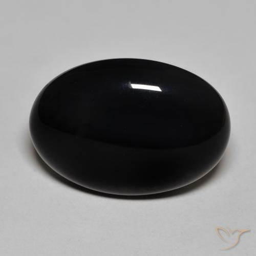 16.43ct 天然 ブラック オニキス, 楕円形, オペーク