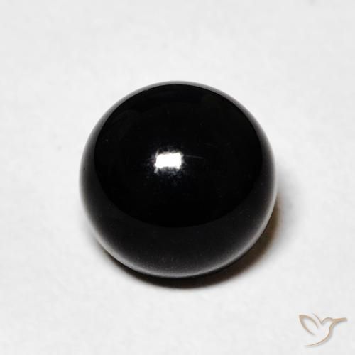 1.48ct 天然 ブラック オニキス, ラウンド, オペーク