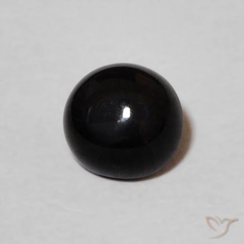 0.60ct 天然 ブラック オニキス, ラウンド, オペーク