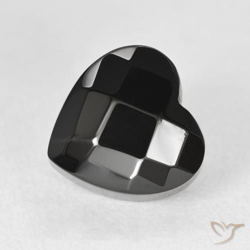 4.36ct 天然 ブラック オニキス, 心臓, オペーク