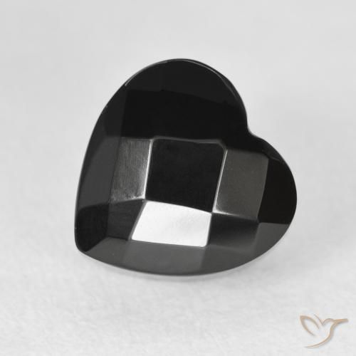 4.46ct 天然 ブラック オニキス, 心臓, オペーク