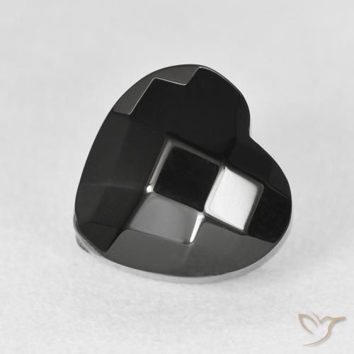 4.31ct 天然 ブラック オニキス, 心臓, オペーク
