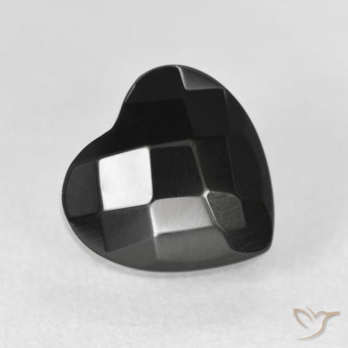 4.46ct 天然 ブラック オニキス, 心臓, オペーク