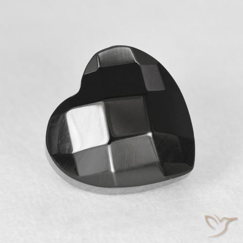 4.12ct 天然 ブラック オニキス, 心臓, オペーク