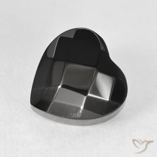 4.33ct 天然 ブラック オニキス, 心臓, オペーク