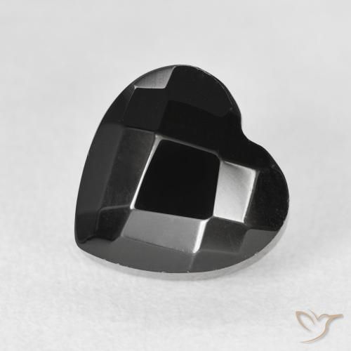 4.19ct 天然 ブラック オニキス, 心臓, オペーク