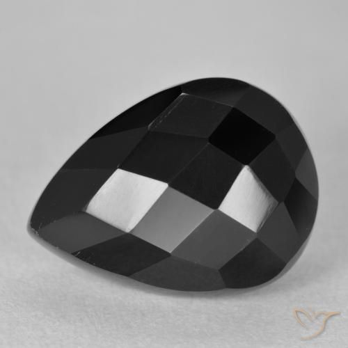 10.30ct 天然 ブラック オニキス, 洋梨の形, オペーク