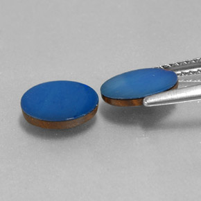 1.44カラットの天然Cobalt Blueオパールダブレット（8×6 mm・オーバルカット）