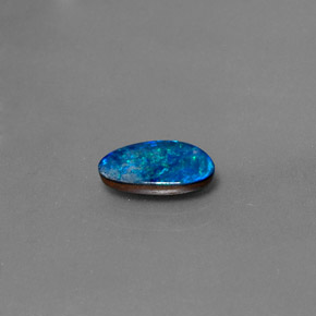 0.97カラットの天然マルチカラーオパールダブレット（10×5.7 mm・ファンシーシェイプ）