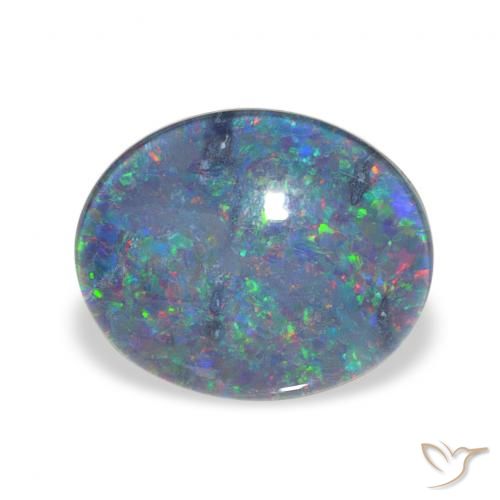 2.90ct 天然 マルチカラー オパールトリプレット, 楕円形, オペーク