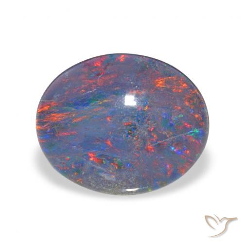2.58ct 天然 マルチカラー オパールトリプレット, 楕円形, オペーク