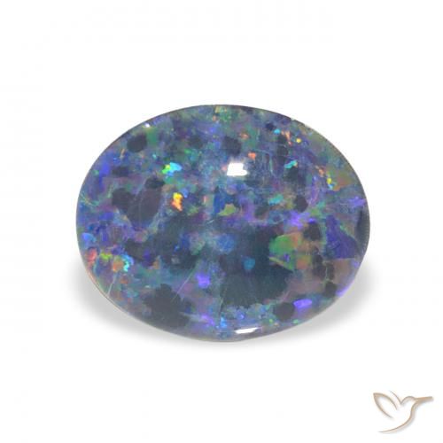 1.98ct 天然 マルチカラー オパールトリプレット, 楕円形, オペーク