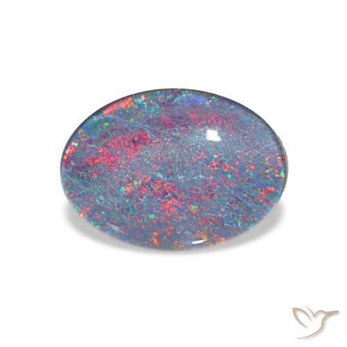 3.74ct マルチカラー オパールトリプレット, 楕円形, オペーク