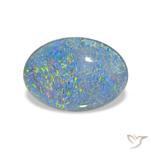 3.52ct マルチカラー オパールトリプレット, 楕円形, オペーク
