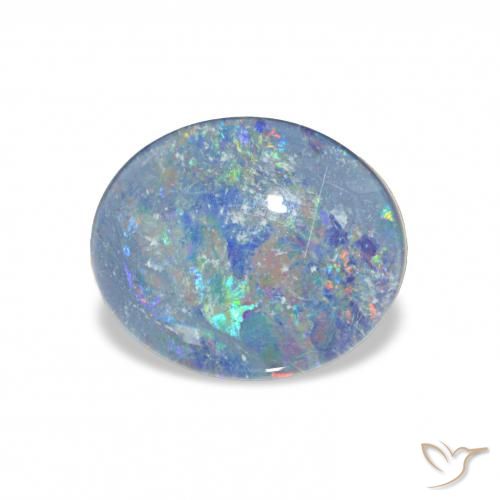 2.86ct マルチカラー オパールトリプレット, 楕円形, オペーク