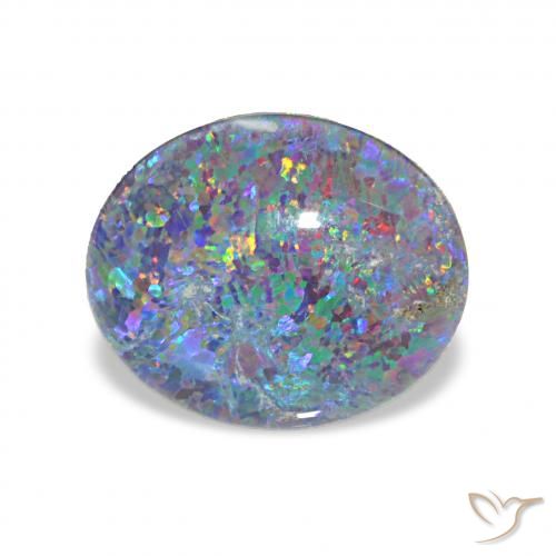2.83ct マルチカラー オパールトリプレット, 楕円形, オペーク