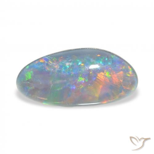 3.48ct 天然 マルチカラー オパールトリプレット, ファンシー, オペーク