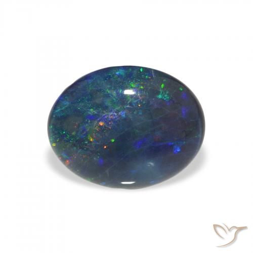 2.57ct 天然 マルチカラー オパールトリプレット, 楕円形, オペーク