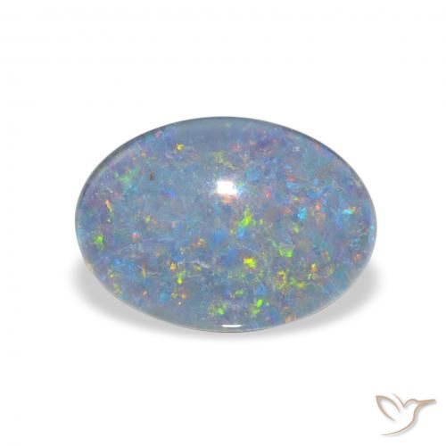 3.74ct マルチカラー オパールトリプレット, 楕円形, オペーク
