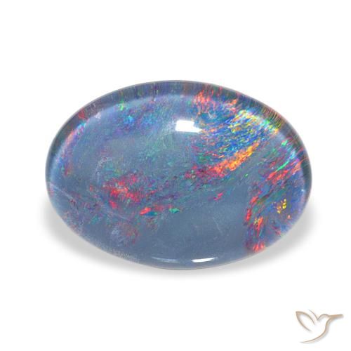 4.28ct マルチカラー オパールトリプレット, 楕円形, オペーク